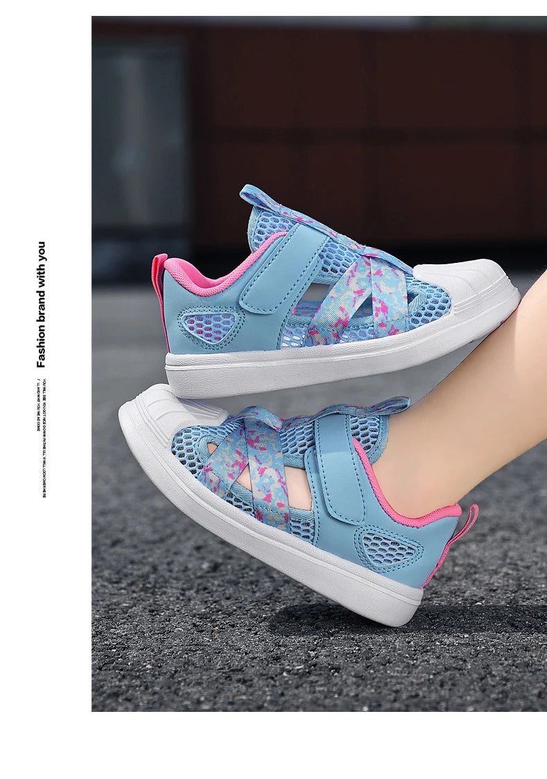 Kids Casual Shoes Girls Design Breathable Lightweight Sneakers for Walking Running Non-Slip Children Sneakers