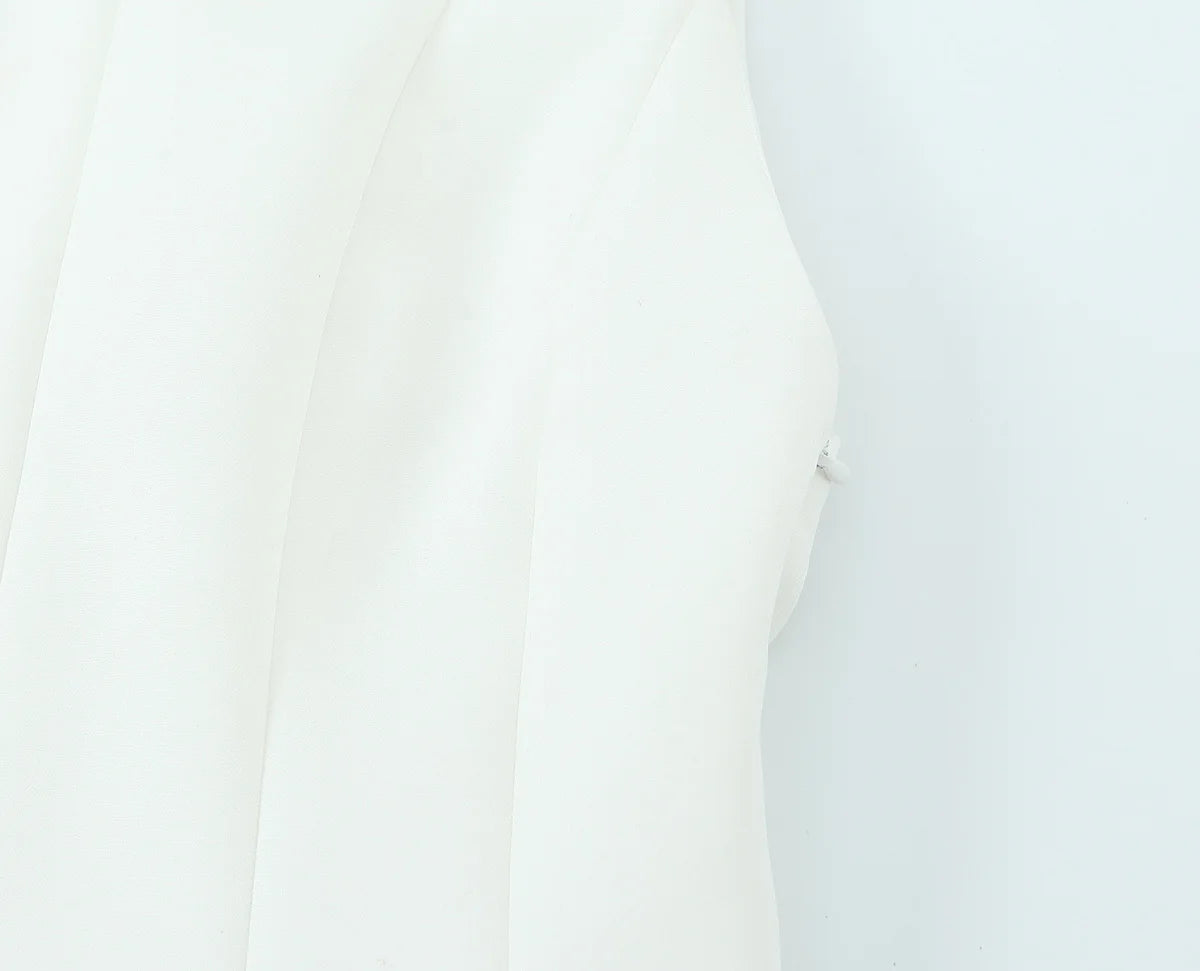 HH Female Summer Streetwear Style Sexy Top O-Neck Solid Sleeveless Bow Decorate Zipper Women's New Fashion Tops 2 Color