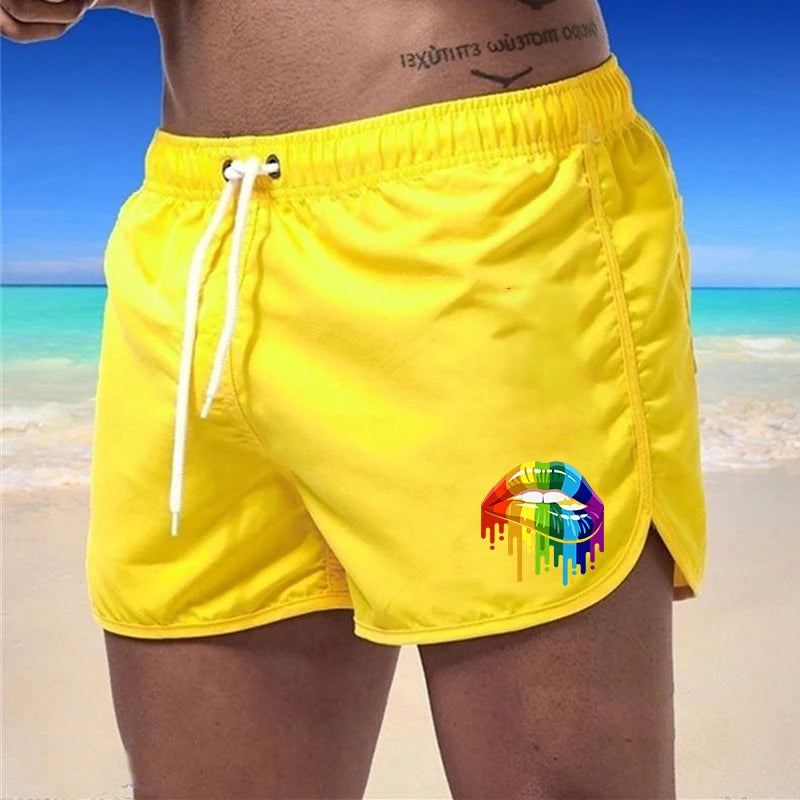 Summer Men's Swimwear Shorts Beachwear Sexy Swim Trunks Men Swimsuit Low Waist Breathable Beach Surfing