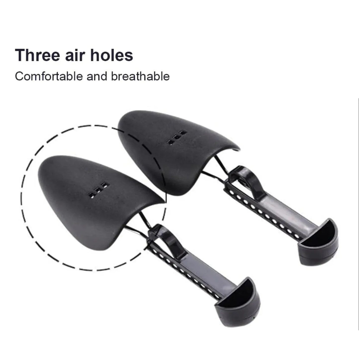 1Pair Practical Adjustable Length Men madam Shoe Tree Shoe Stretcher Boot Holder Shaper Support (Black Color)