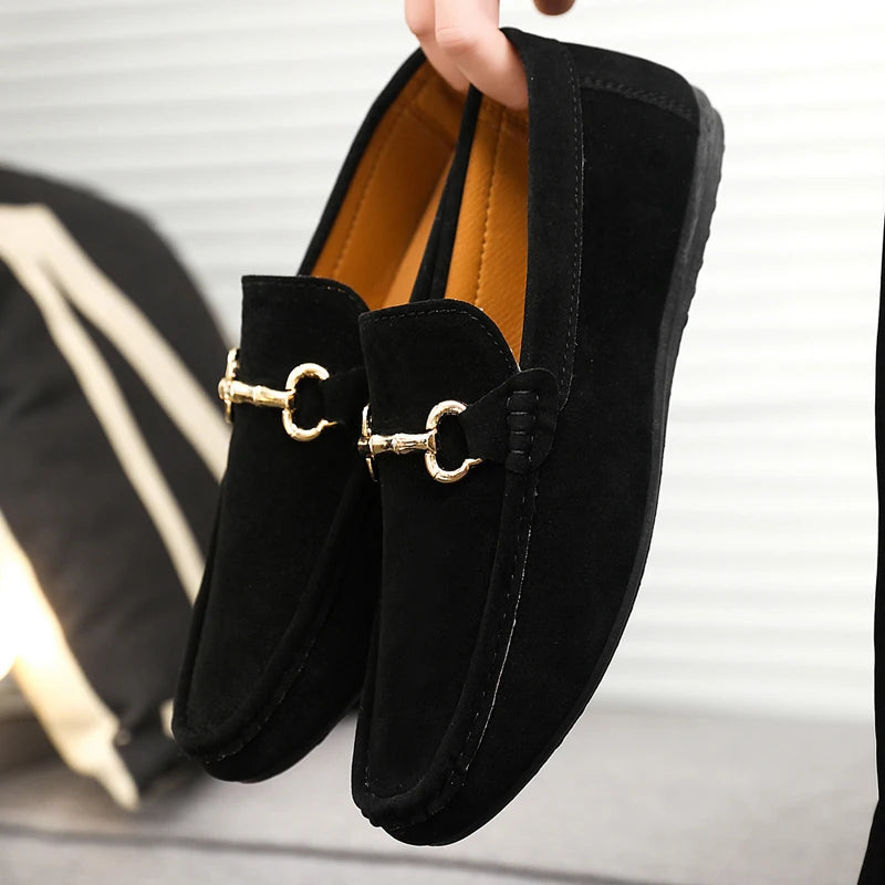 Luxury Brand Fashion Suede Men Casual Shoes Comfort Breathable Slip-on Mens Driving Shoes Men Loafers Mens Lazy Shoes Moccasins
