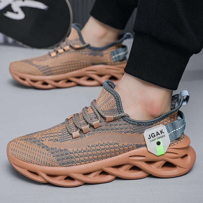 Plus Big Size 49 50 51 52 Men Mesh Sneakers Shock Absorbing Running Shoes Breathable Casual Walking Athletic Sports Trainers