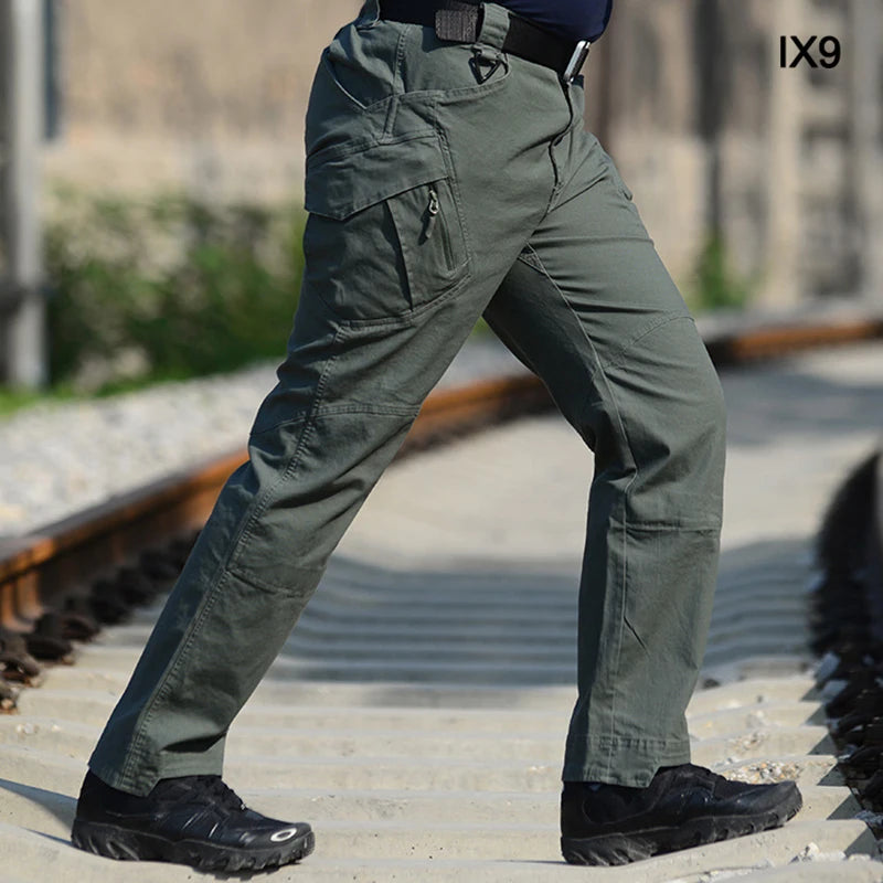 IX9 Stretch Tactical Pant City Cargo Pants Cotton Multi Pockets Work Pant Men Outdoor Hiking Camping Trousers A2FIX9