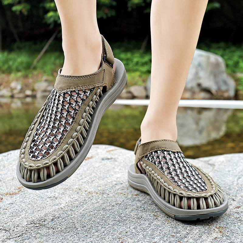 Summer Hand-woven Men's Sandals Fashion Men Casual Shoes Brand Designer Sneakers High Quality Outdoor Beach Sandals Men Shoes