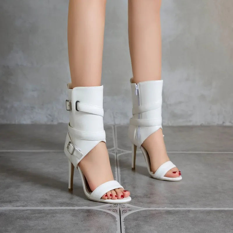 High Heels Sandals for Women Summer New 2025 High Top Women's Shoes Roman Ankle Boots Female Pumps Sandalias Mujer WSH5315