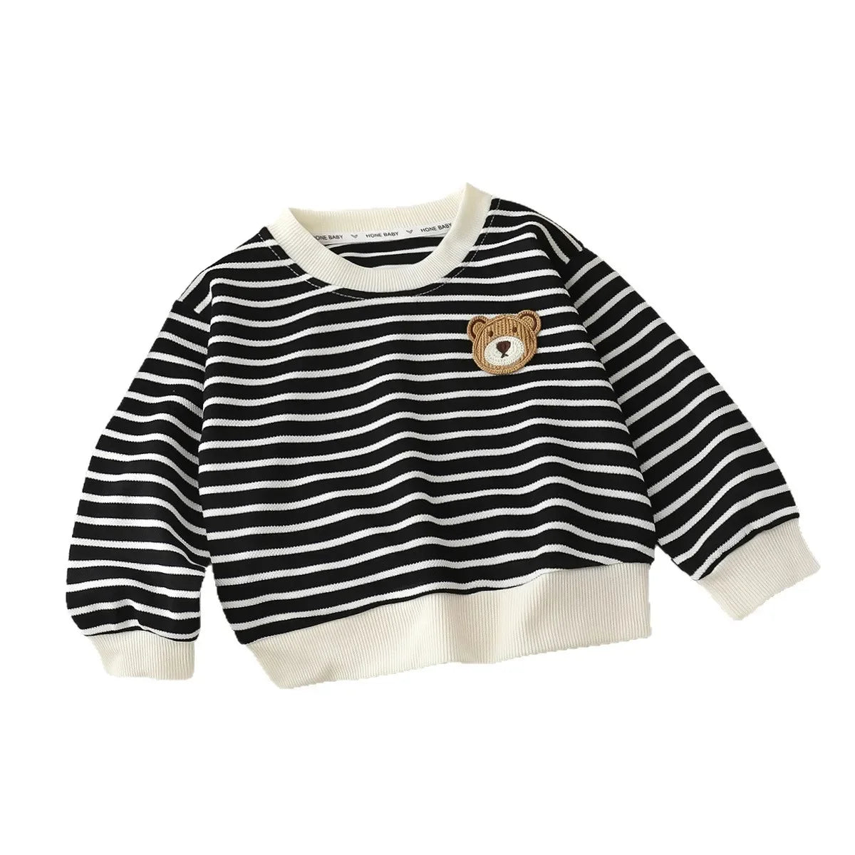 T-shirt Elastic Sweater Long Sleeve Pullover Tops Baby Children Clothing Children's Sweatshirt Kids Clothes Boys Girls BAZAARHUBO