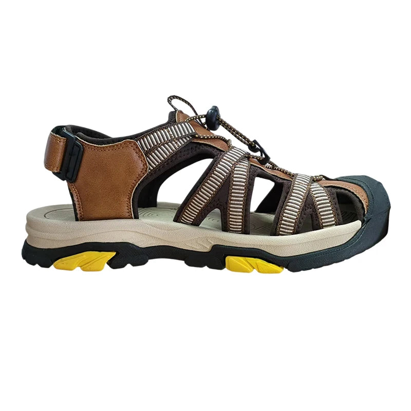 Summer Outdoor Sandals for Men Breathable Hiking Shoes Water Beach Mens Sandals Camping Climbing Aqua Sneaker Fashion Roman Shoe