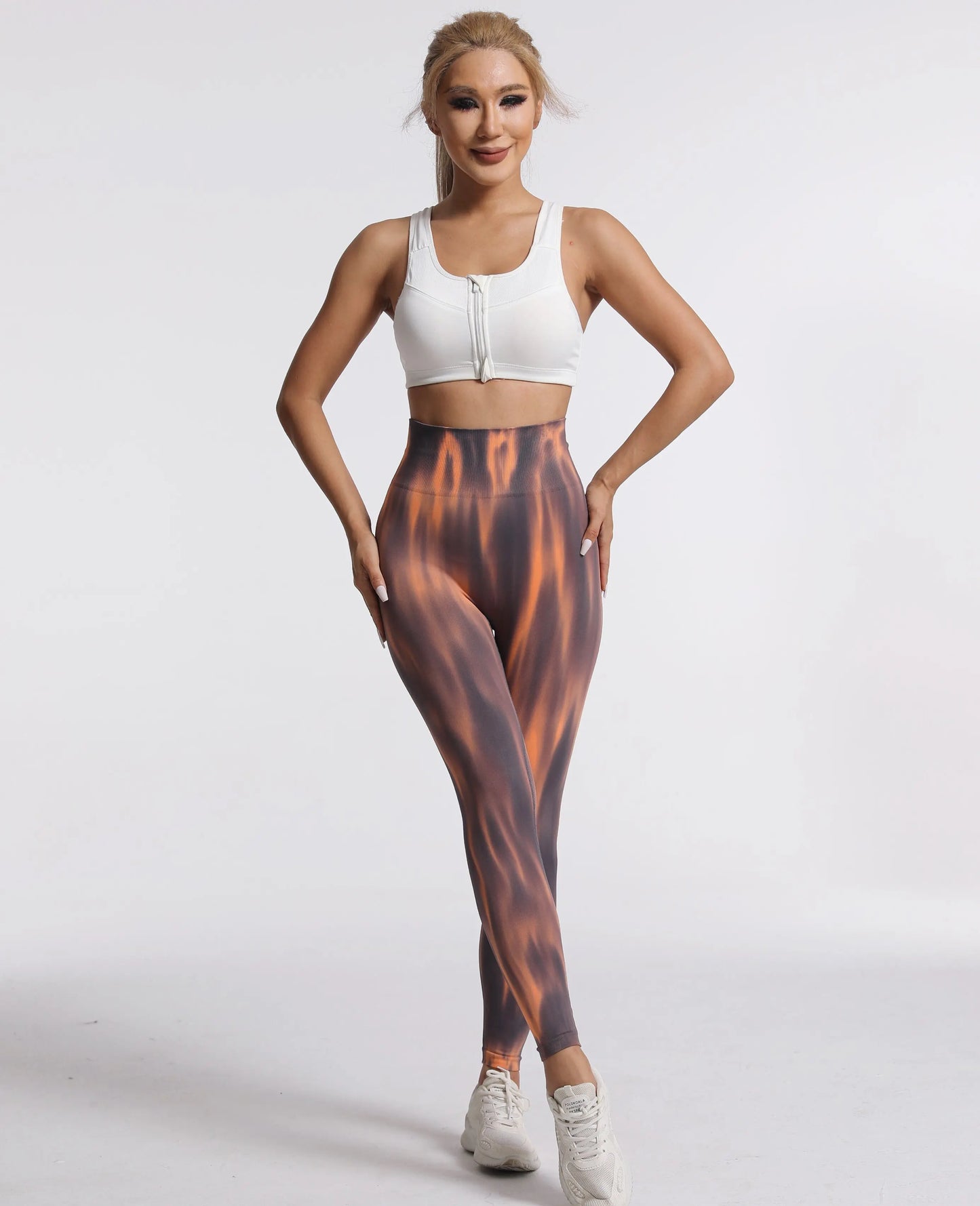 New Tiedye Gym Leggings Seamless Women Push Up Stretch Pants Scrunch Sports High Waist Booty Lifting Workout Yoga Leggins Nylon