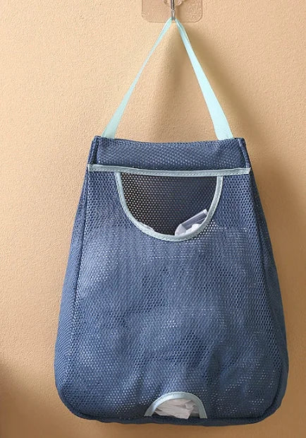 Plastic Bag Holder Trash Bag Dispenser Plastic Grocery Bags Large Grocery Bag Holder Breathable Mesh Hanging Storage