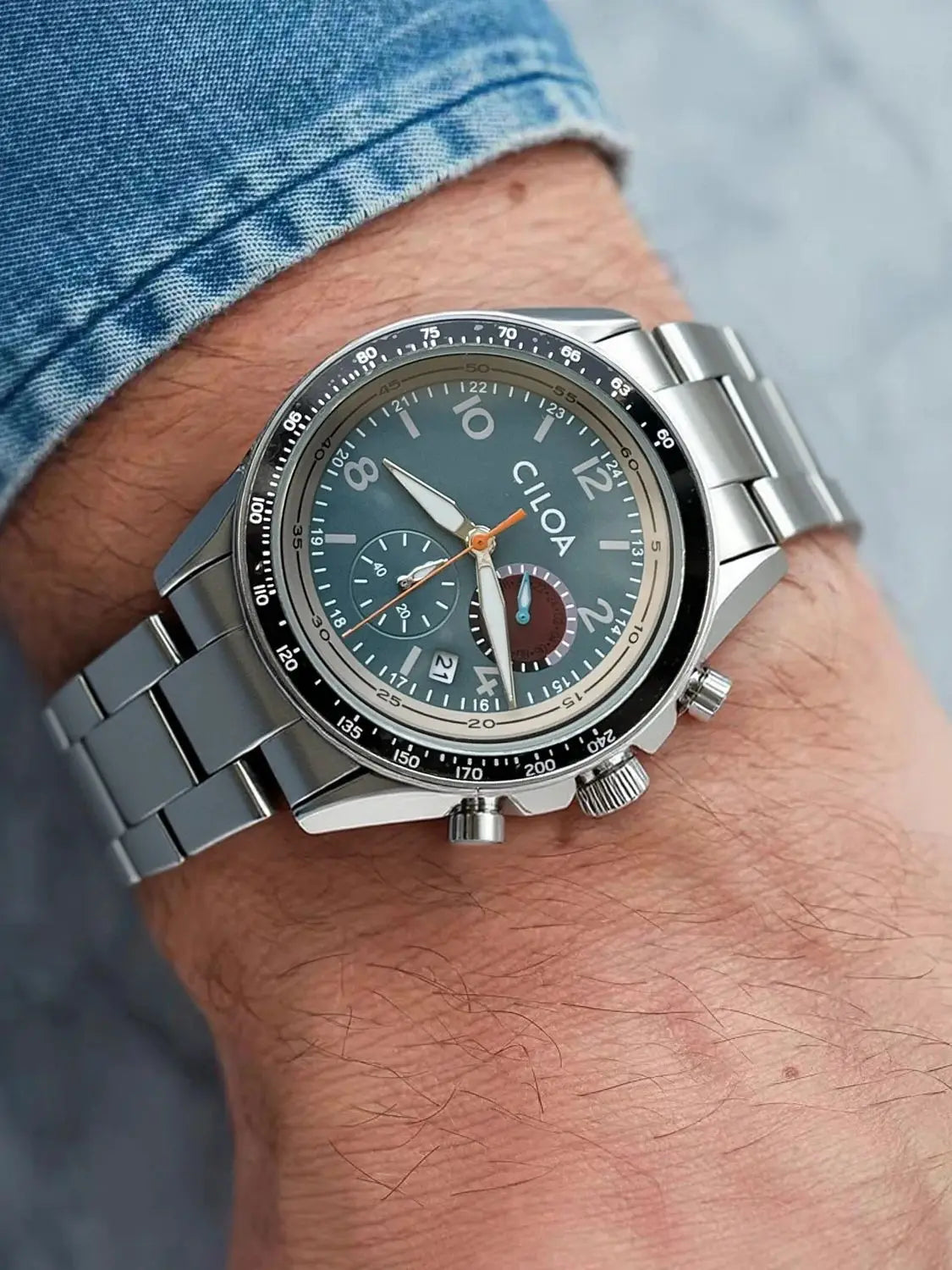 CILOA 2025 New Men's Business Sports Casual Stainless Steel Waterproof Quartz Watch