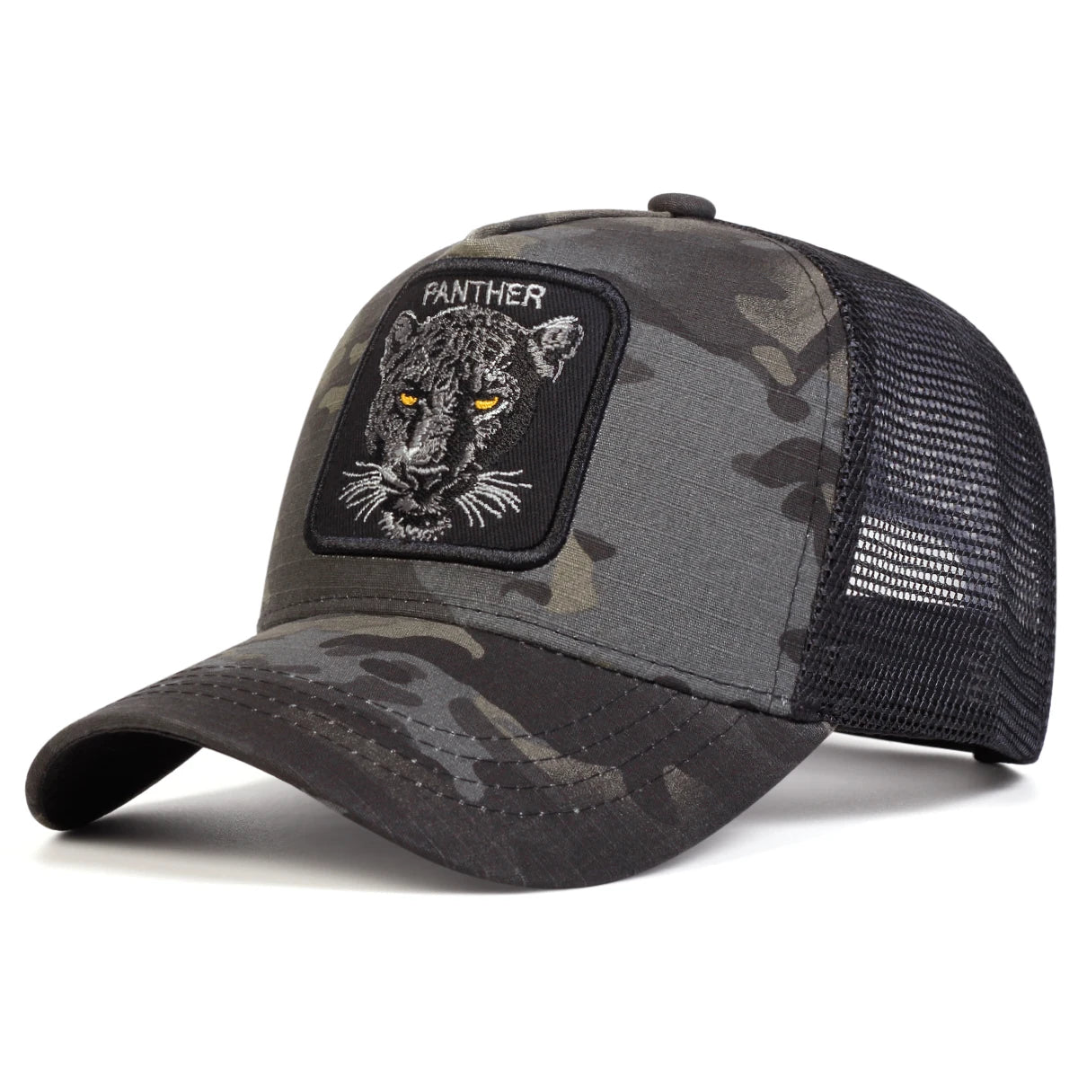 Unisex PANTHER Embroidery Baseball Net Caps Spring and Summer Outdoor Adjustable Casual Hats Sunscreen Hat BAZAARHUBO