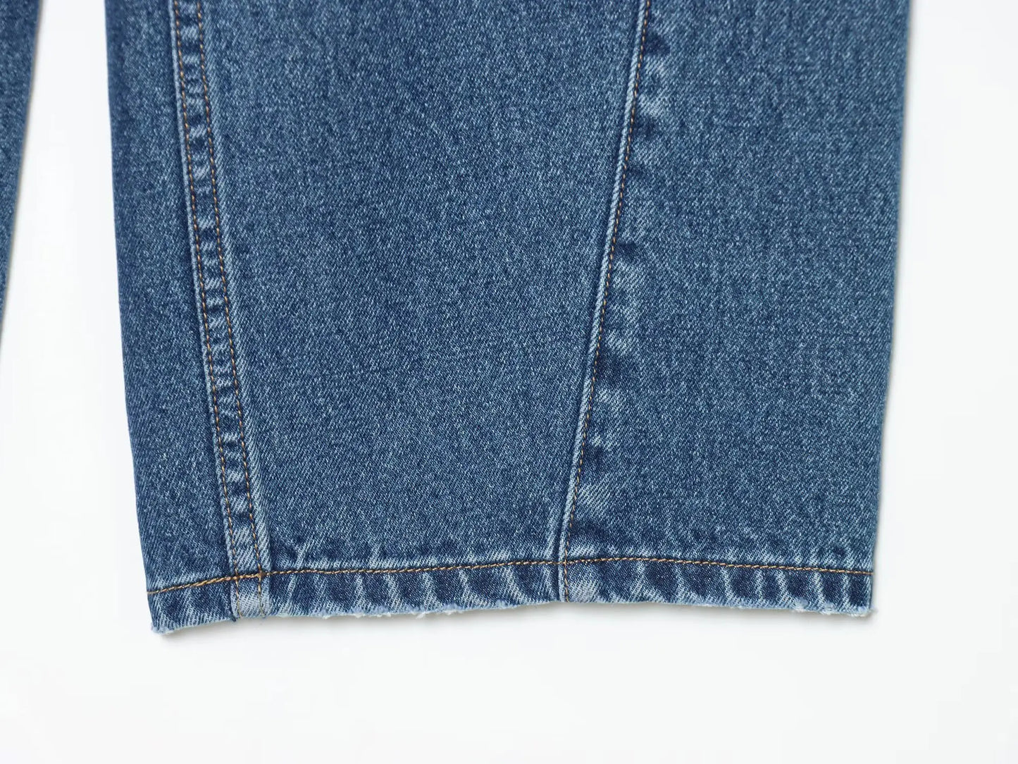 HH Women Fashion Baggy Straight Jeans Casual Loose Mid Waist Denim Pants Autumn Female High Street Chic Trousers Jeans