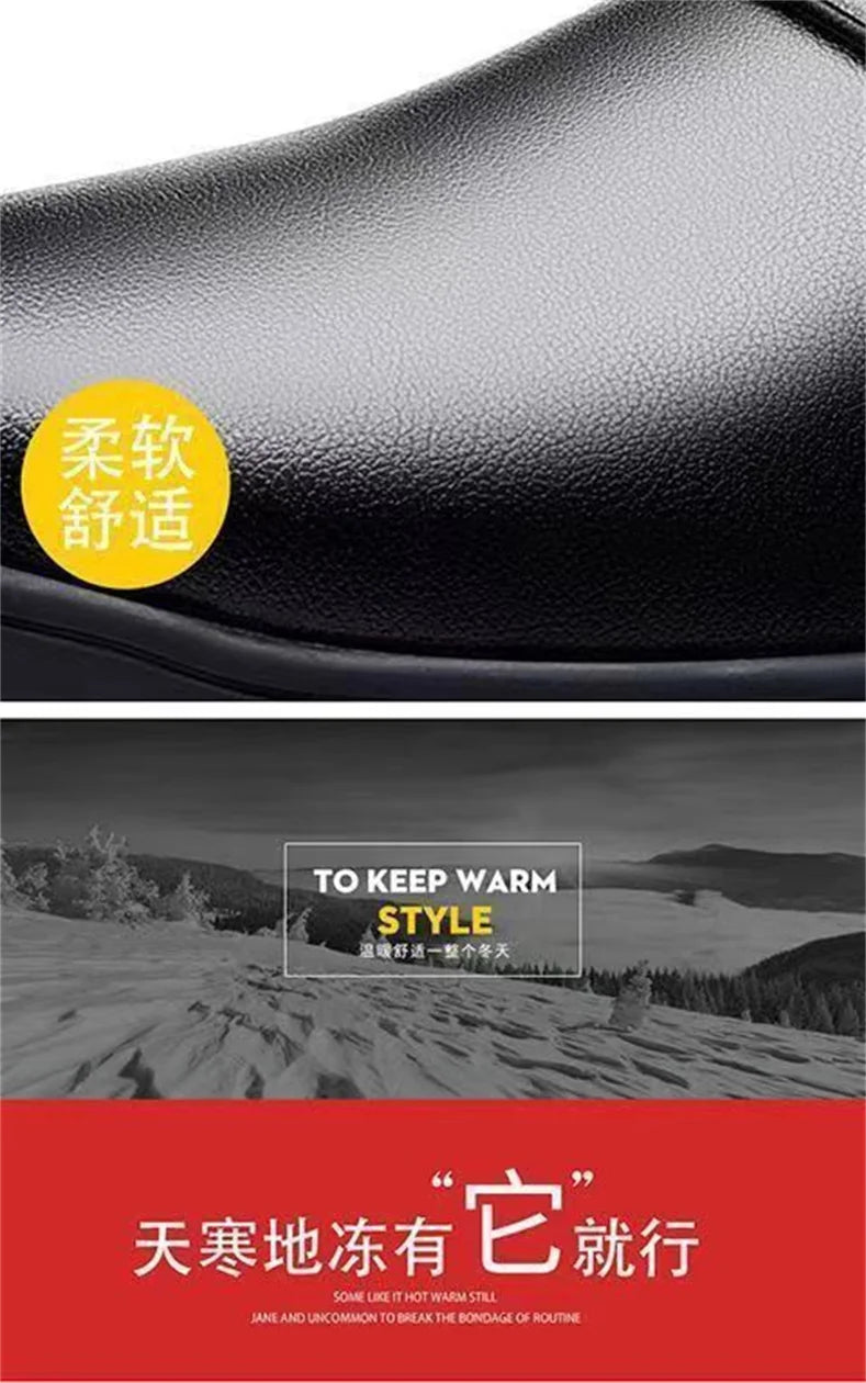 New Men's Thickened Cotton Shoes Winter Cold Resistant Casual Shoes Men's Wool Boots Cotton Shoes Cotton Warm  Boots