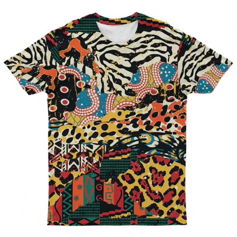 Africa Ethnic T-Shirts African Dashiki 3D Printed Men Women Fashion Streetwear Oversized Short Sleeve T Shirt Tees Tops Clothing