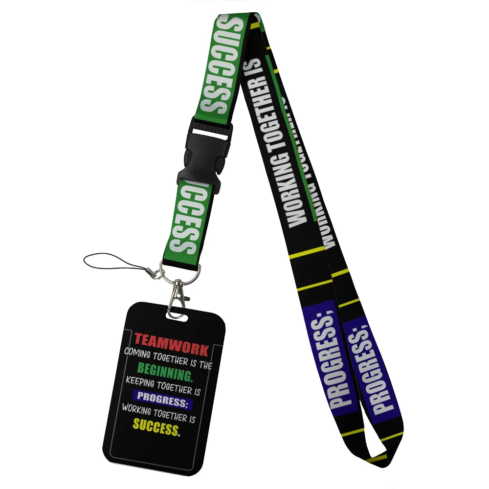 quotation card holder Lovely hanging rope  ID pass hang accessories holder lanyard Student  Bus passr protective Case