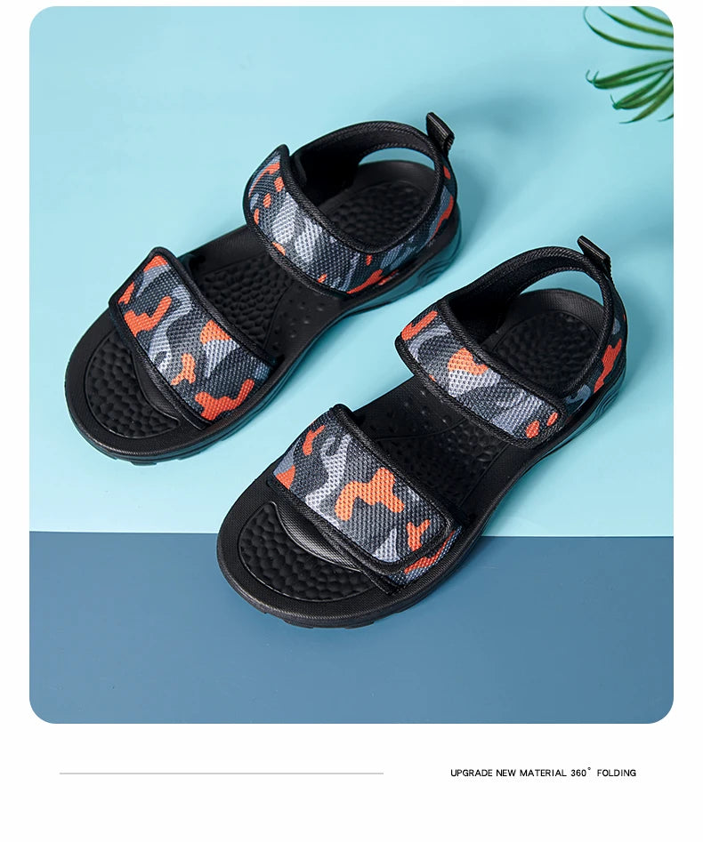 Men Sandals Summer Leisure Beach Holiday Outdoor Male Retro Comfortable Casual Sandals Breathable Mesh Men Flip Flops