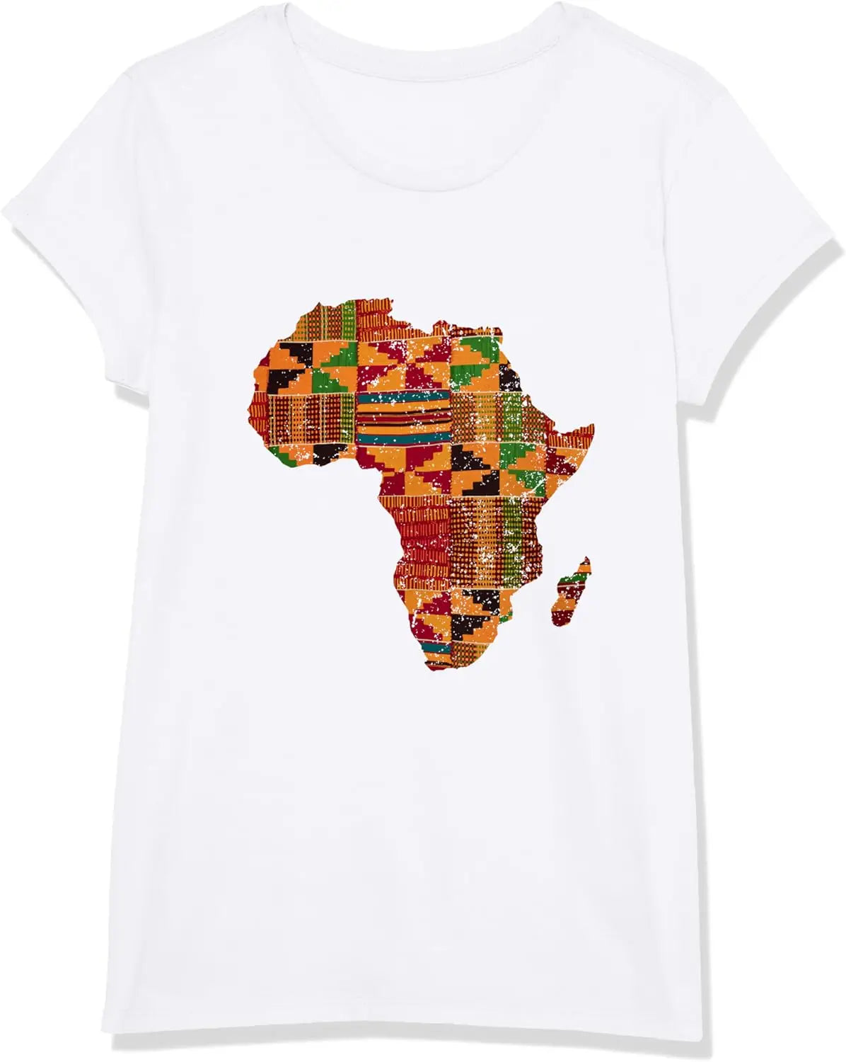 Cool Africa Map Kente Cloth Gift For Men Women African Lover T-Shirt