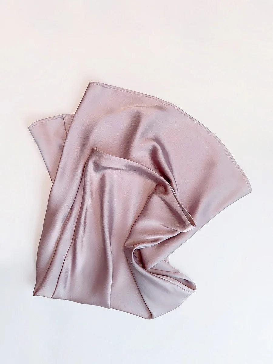 French Style Chic Women's Acetic Acid Satin Flowy High Waist Hip Hugging Skirt for Spring/Summer Fishing Tail Skirt A-line Skirt