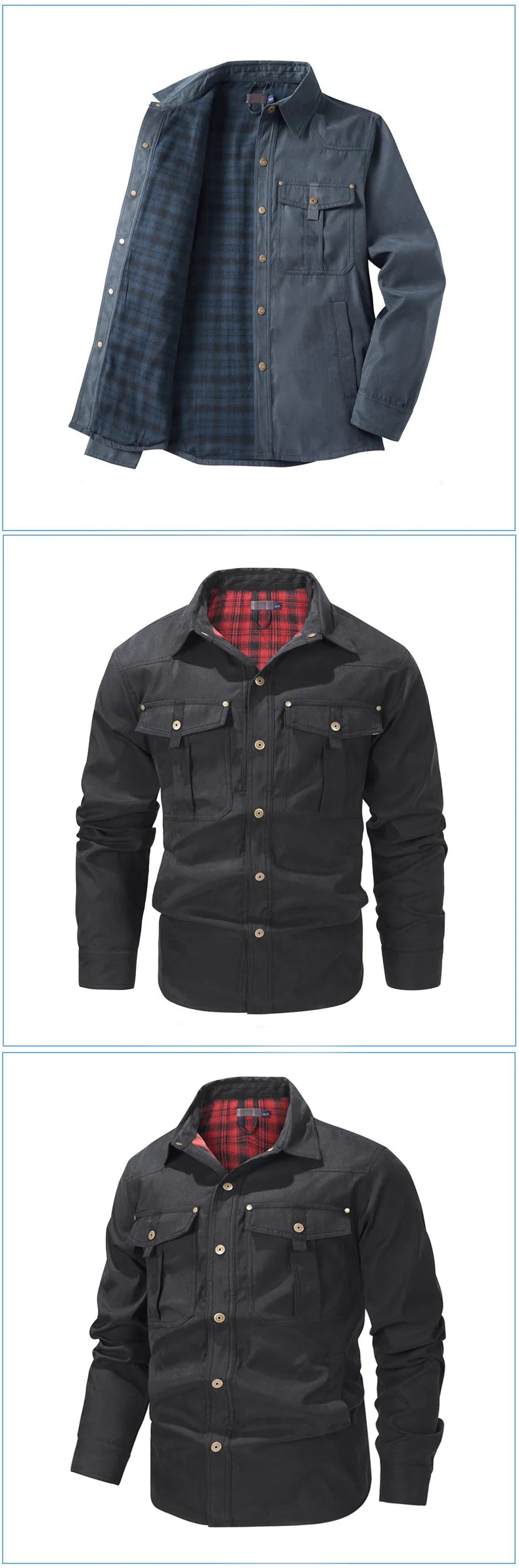 New Men's Retro Jacket Plaid Jacket Men's Western Style Lapel Jacket Men's Luxury Jacket Men's Winter Windproof Warm Jacket