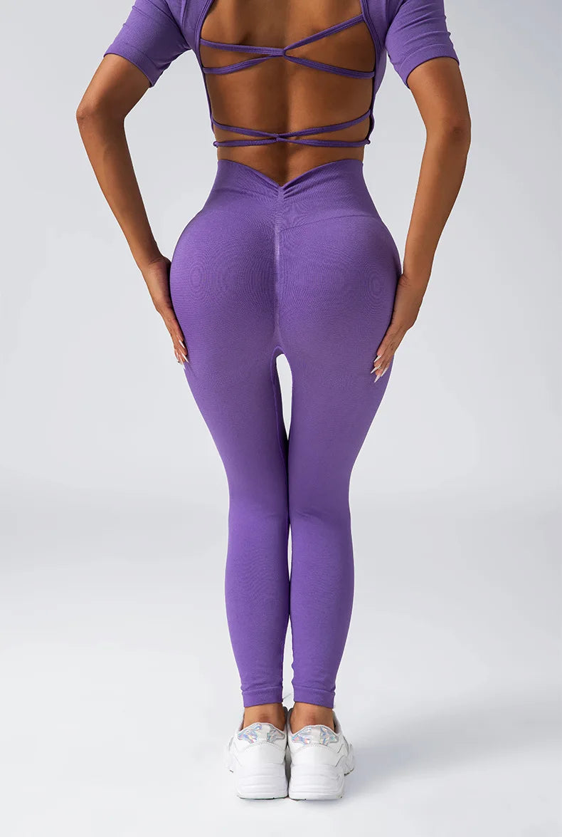 Women's Yoga Sets Seamless Sportswear 2-Piece Gym Yoga Clothes Sport Bra + Leggings Running Wear Skinny Sports Workout Sets Suit