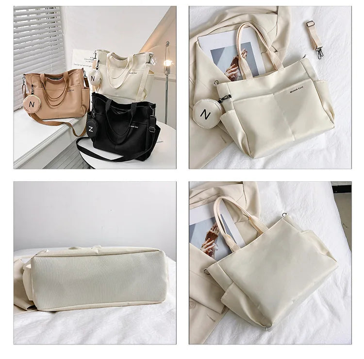 Korean version large capacity crossbody bag, versatile for male and female college students, travel shoulder bag, commuting bag