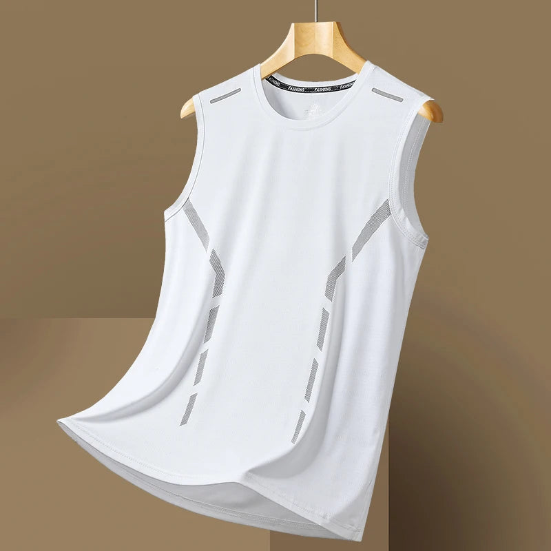YJKVUR Sports Quick Dry Sleeveless T-Shirt for Men Summer Men Basketball Gym Clothing Breathable Lightweight Plus Size Tank Top