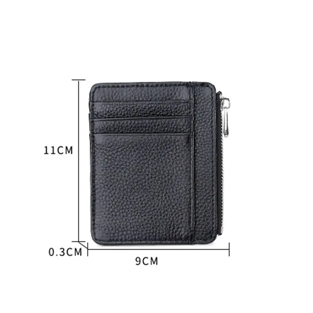 Universal Genuine Leather Card Case Multi-card Slot Ultra Thin Card Holder Simple Travel Card Organizer Men Women