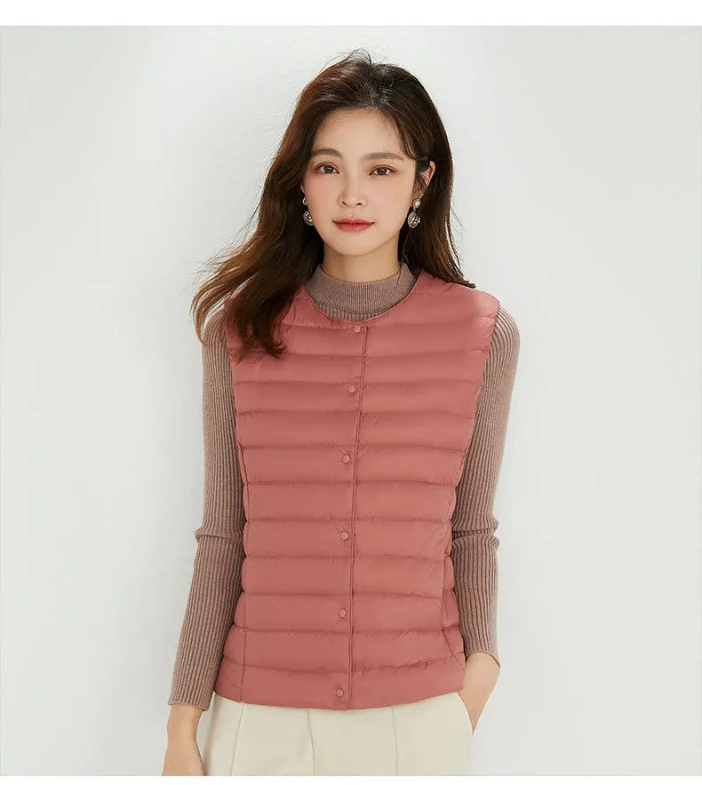 NewBang 90% Matte Fabric Womens Ultra Light Down Vest Waistcoat Sleeveless