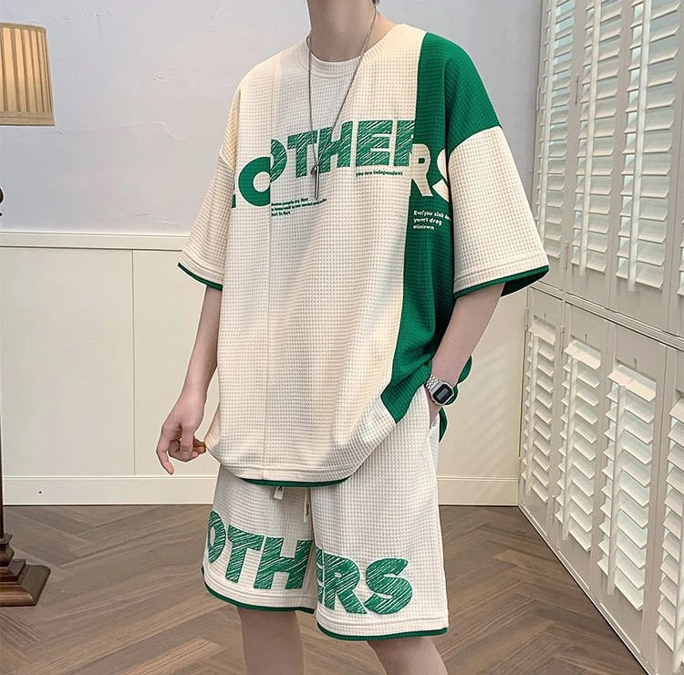 Top Shorts Sets Man Casual Sports Suits 2025 Trend Tracksuit Basic Summer Print T Shirt Original Brands Jogging Men's Clothing O