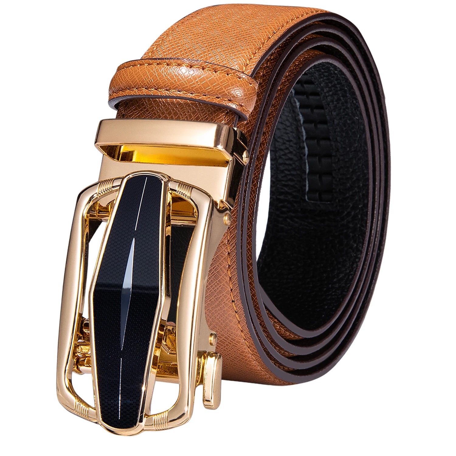High Quality Mens Belts Black Brown Blue White Green Leather Straps Casual Gold Automatic Buckles Waistband Belt for Men Wedding BAZAARHUBO