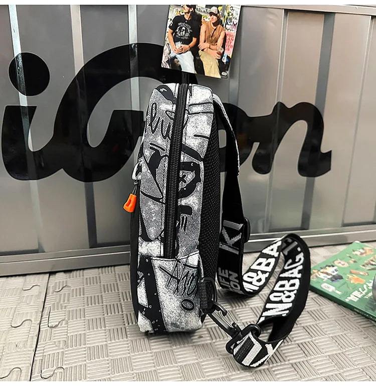 Fashion Luminous Chest Bag Portable Lightweight Daily Outing Commuter Crossbody Bag Unique Design Shoulder Bags