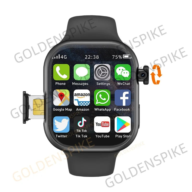 VP19 S10 Smartwatch Men Women Smart Watches With 2.29inch Amoled Screen Rotating Camera GPS WIFI 4G/5G SIM Card Slot Compass NFC
