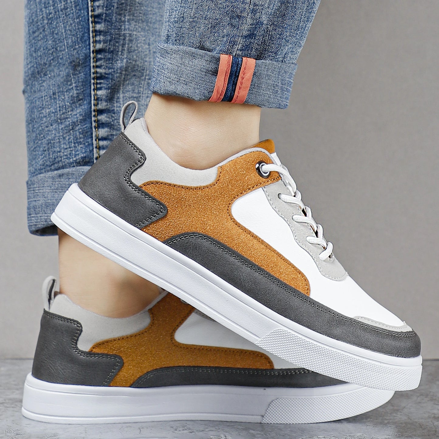 Trend Men's Casual Sneakers Lightweight Flat Shoes Comfortable Non Slip Running Shoes Soft Sole Vulcanized Shoes for Men Zapatos