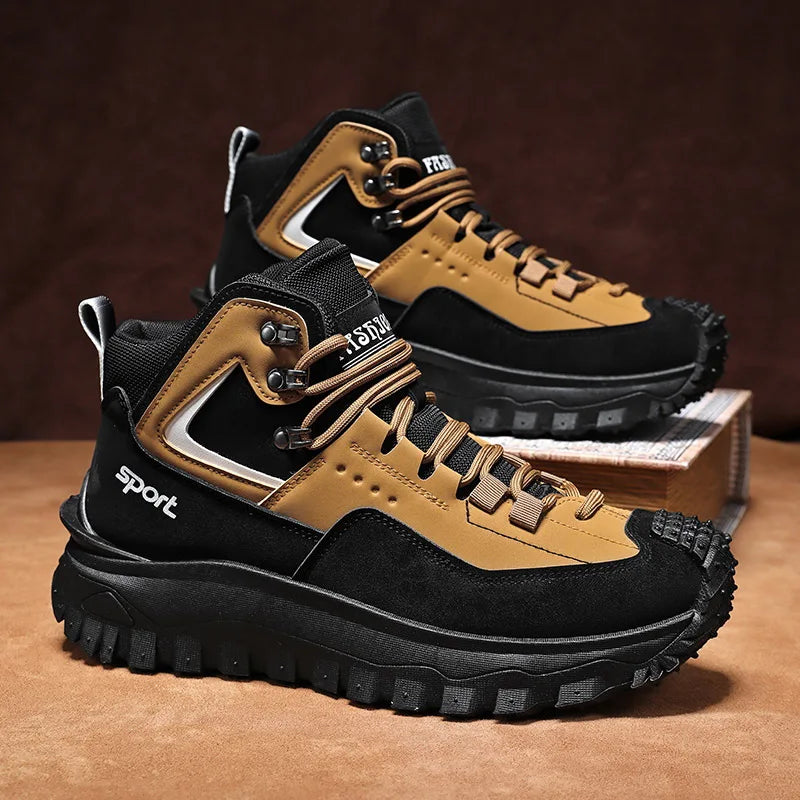 Men's Large Size Versatile Mountain Climbing Anti-slip Wear-resistant Outdoor Casual Trendy Spring Lightweight Dad Shoes