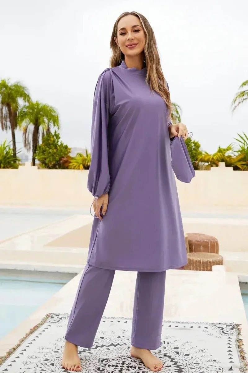 Muslim Femme Swimwear 2025 with Hijab Islamic Mujer Clothing Swimming Suit Modest Swimsuits Beach Cover Ups for Women
