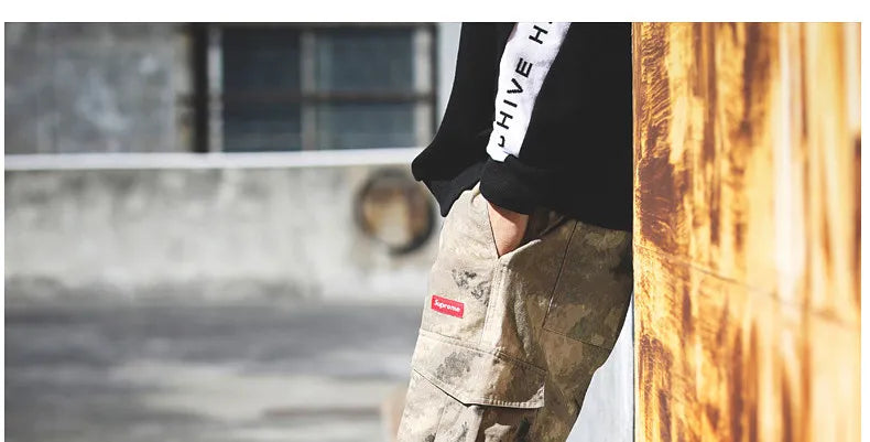 Workwear Camouflage Pants for Men - High-end Spring/autumn New Style Pants, Loose Fit, Casual, Rolled Cuffs, Durable