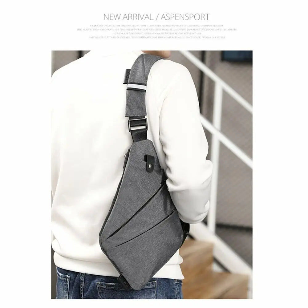 New Multifunction Chest Bags Anti Theft Single Crossobdy Bags for Men Waterproof Male Cross Body Messenger Bag Fanny Pack Sac