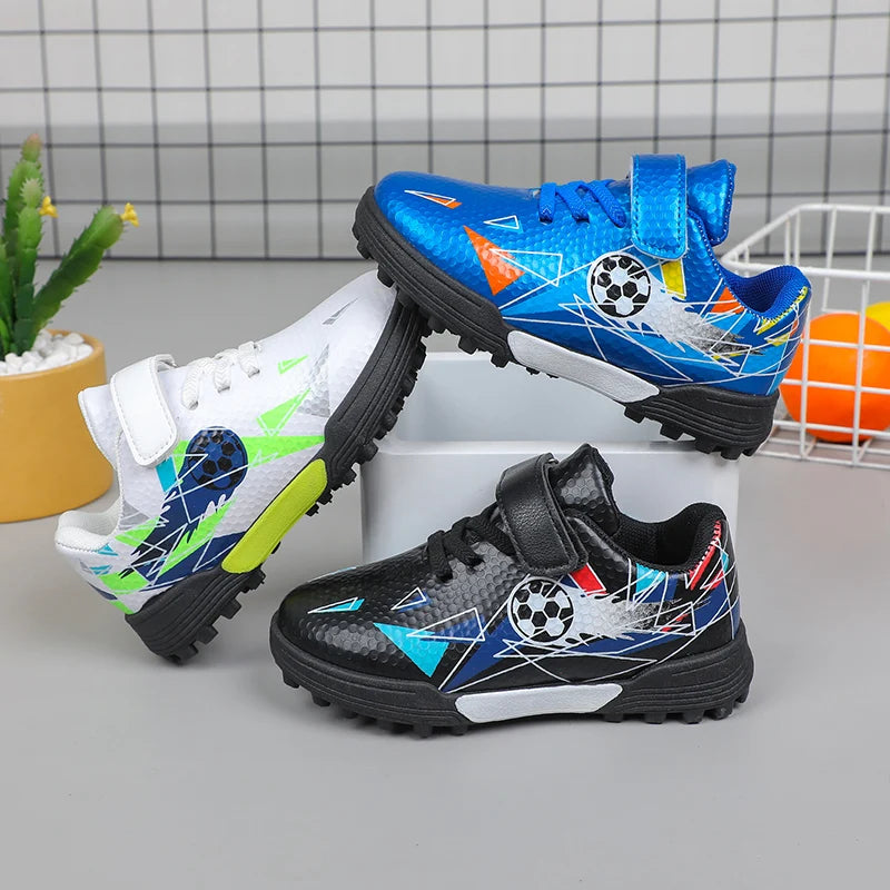Children's Fashion All-Season Casual Flat Shoes Cartoon Cool Boys and Girls Football Casual Sports Shoes