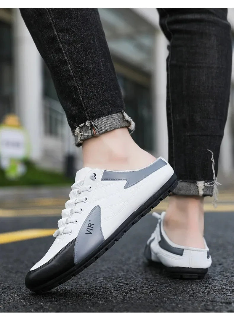 Men's Sneakers Summer Slippers for Men Trendy Men's Flat Bottom Casual Shoes Soft Sole Support Shoes