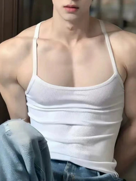 Summer 2026 Men's Casual Short Sleeve T-Shirt Fashionable Versatile Top Men's Wear Upper Apparel Tank Top