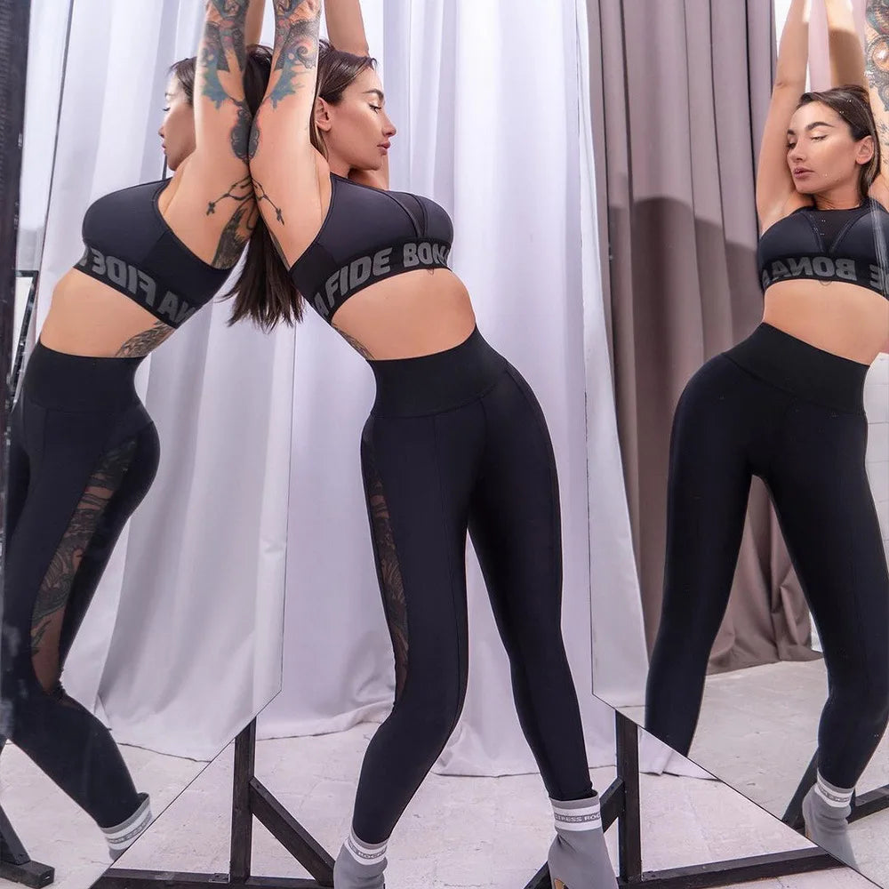 Women Open Crotch Leggings Sexy Summer Push Up Fitness Patchwork Breathable Gym Pants Leather Crotchless Panties Clubwear