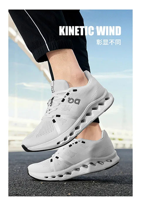 Spring new men's sports shoes breathable mesh shoes casual shoes outdoor running shoes with cushioning and lightweight design