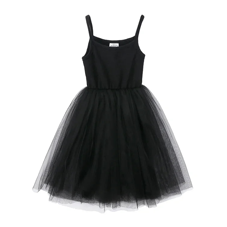 Fashion Cute Girls Casual Dresses Solid Color Sleeveless Suspenders Girls Dress Summer Kids Dresses for Girls 1-8 Years