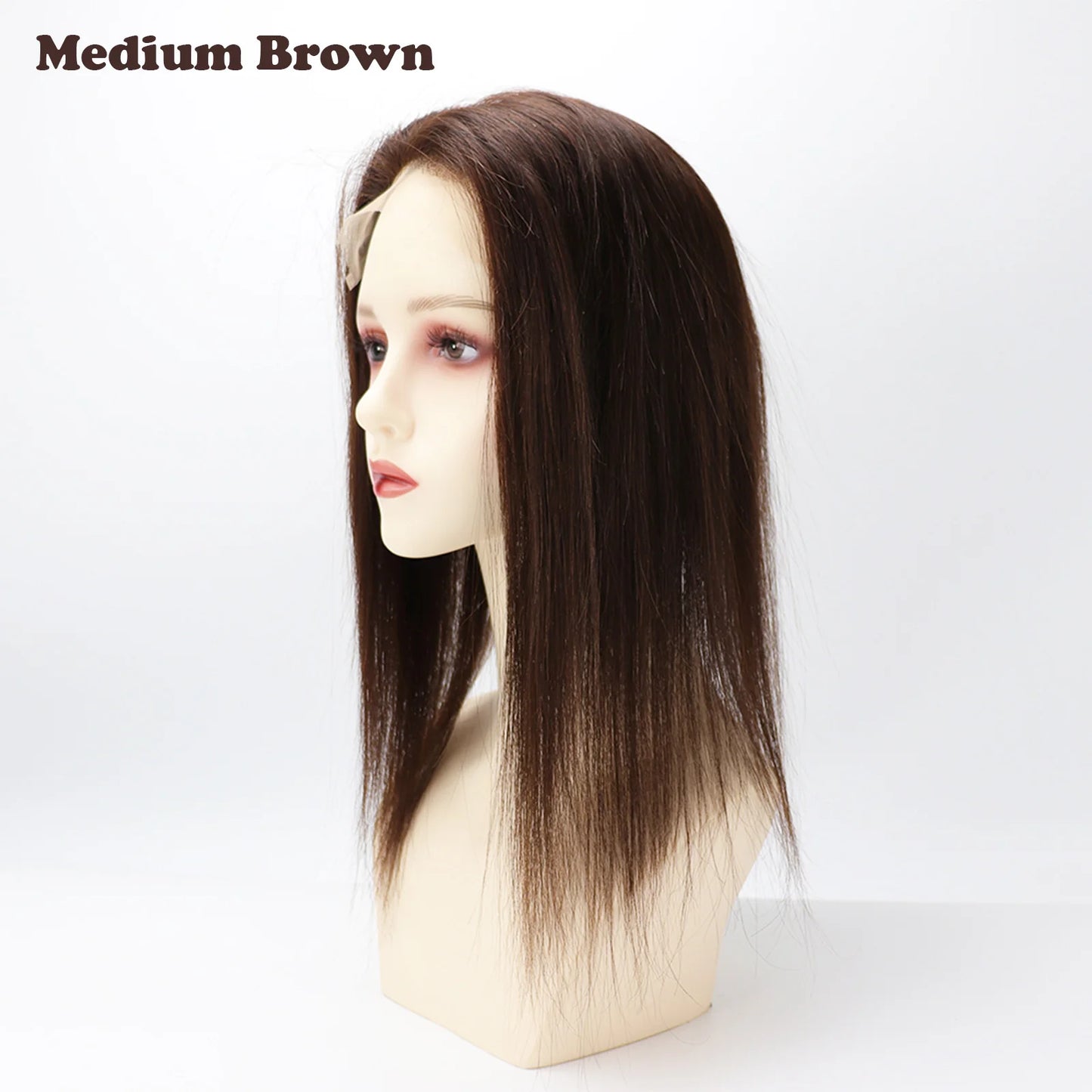 8x9" Large Size Silk Base Human Hair Closure Topper Silk Top Remy Hair Cover Lace Front Bleached Knots with Baby Hair & Clips in