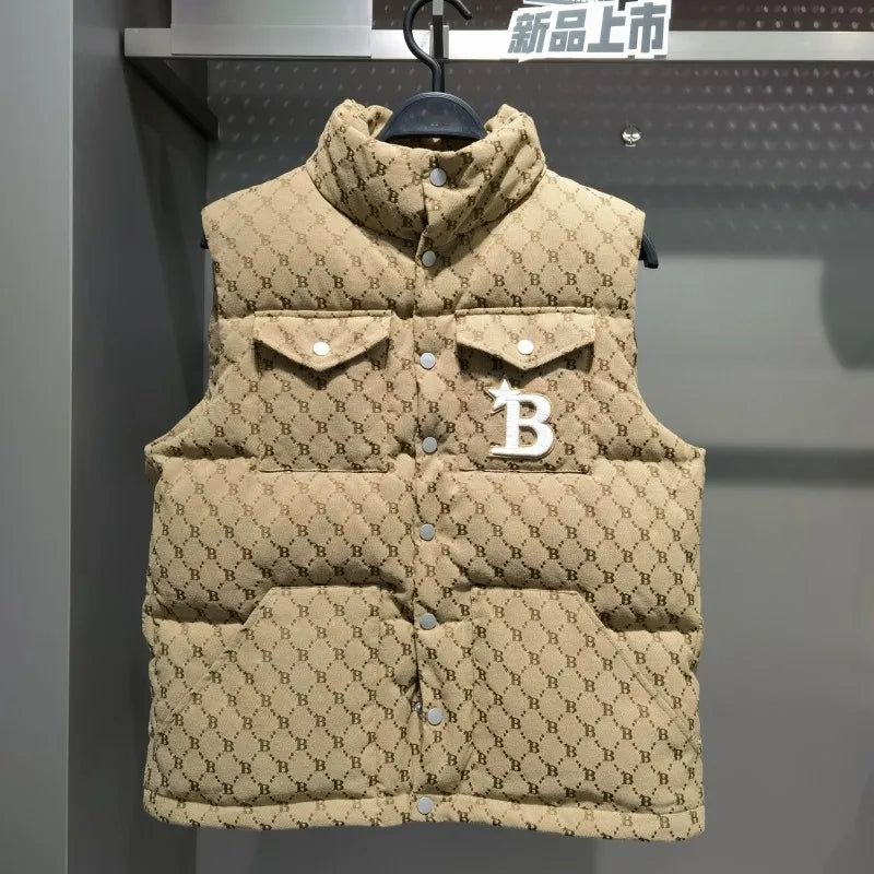 Supzoom 2022 Top Fashion New Arrival Embroidery Letters Leather Stand Collar Cotton Autumn And Winter Warm Thickened Vest