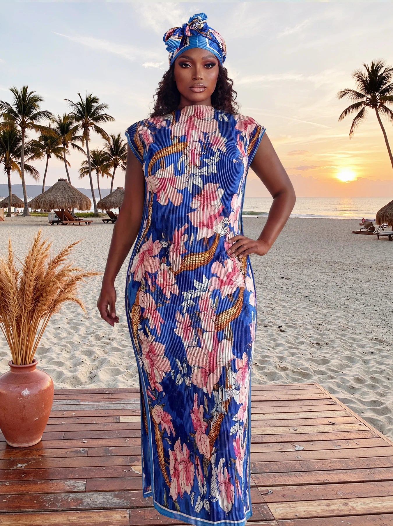 African Dresses For Women Full Printed Muslim Hijab Kaftan Middle East Traditional Ramadan Summer Abaya Clothing Shawl Scraf