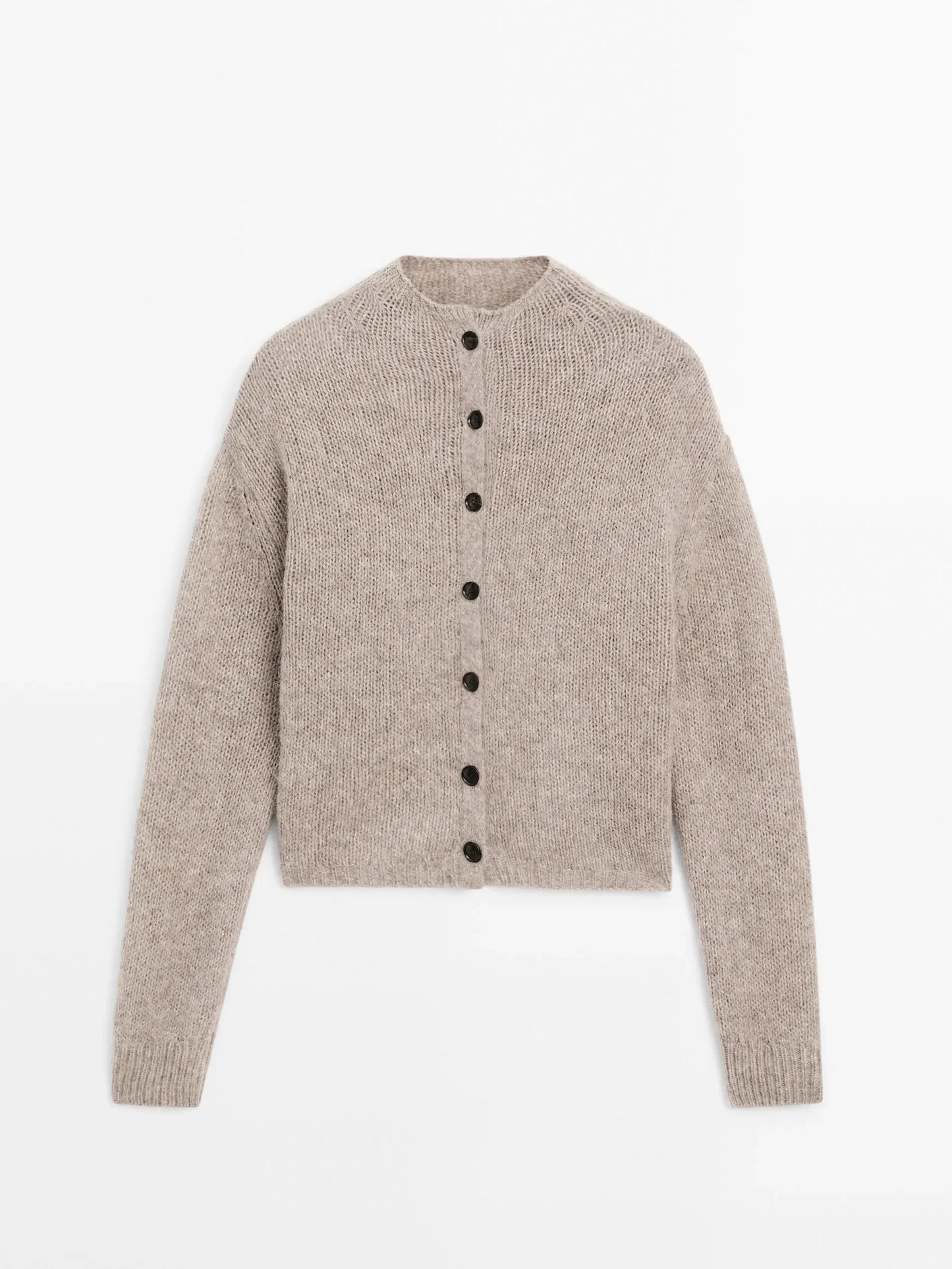 Ethereal costume 2026 MD YAZHIMEI spring new style of Women's Casual minimalist commuter style semi-turtleneck knit cardigan