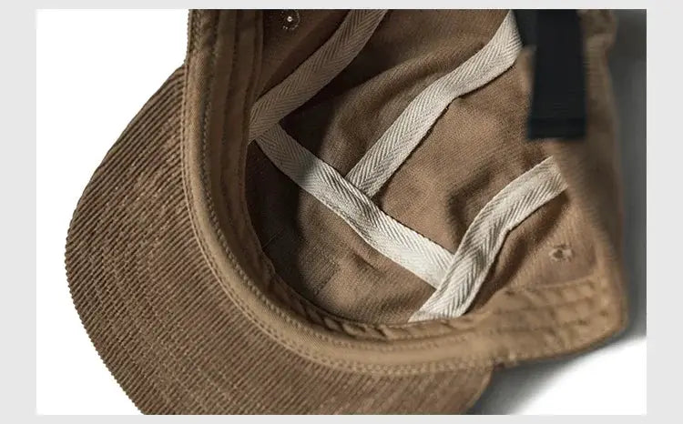 Non Stock 5 Panel Corduroy Hat with Snap Closure Baseball Cap Hip Hop Biker Board Cap BAZAARHUBO