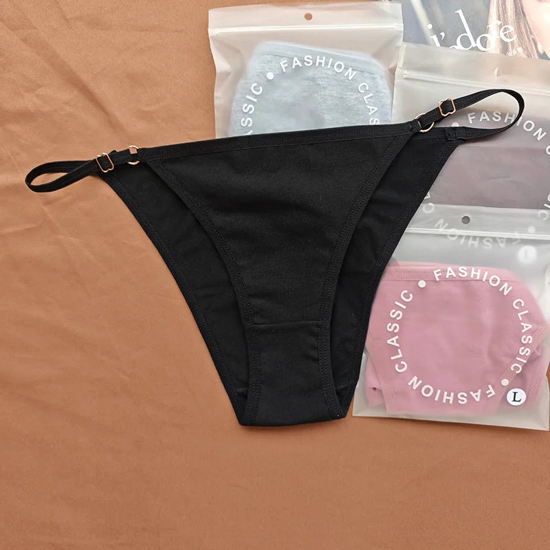 6Pcs/Set Cotton Underpants Women Sexy Briefs Low Waist Bikini Underwear Female Solid Color Panties S-XL Lingerie