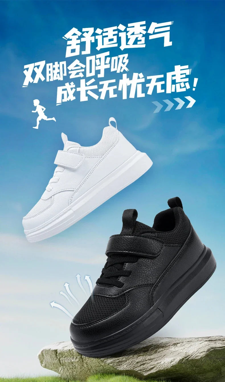 Children's Sneakers Kids Fashion Design White Non-slip Casual Shoes for Boys Girls Hook Breathable Sneakers Toddler Outdoor Shoe